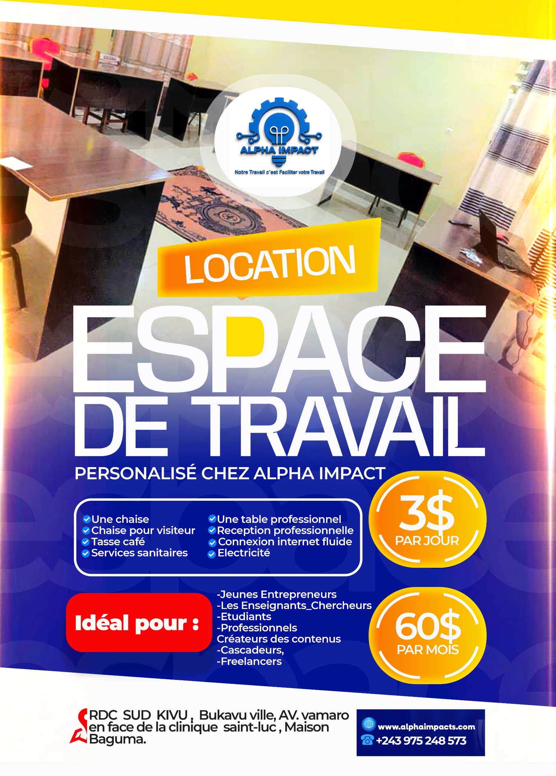 LOCATION D’ESPACE DE TRAVAIL