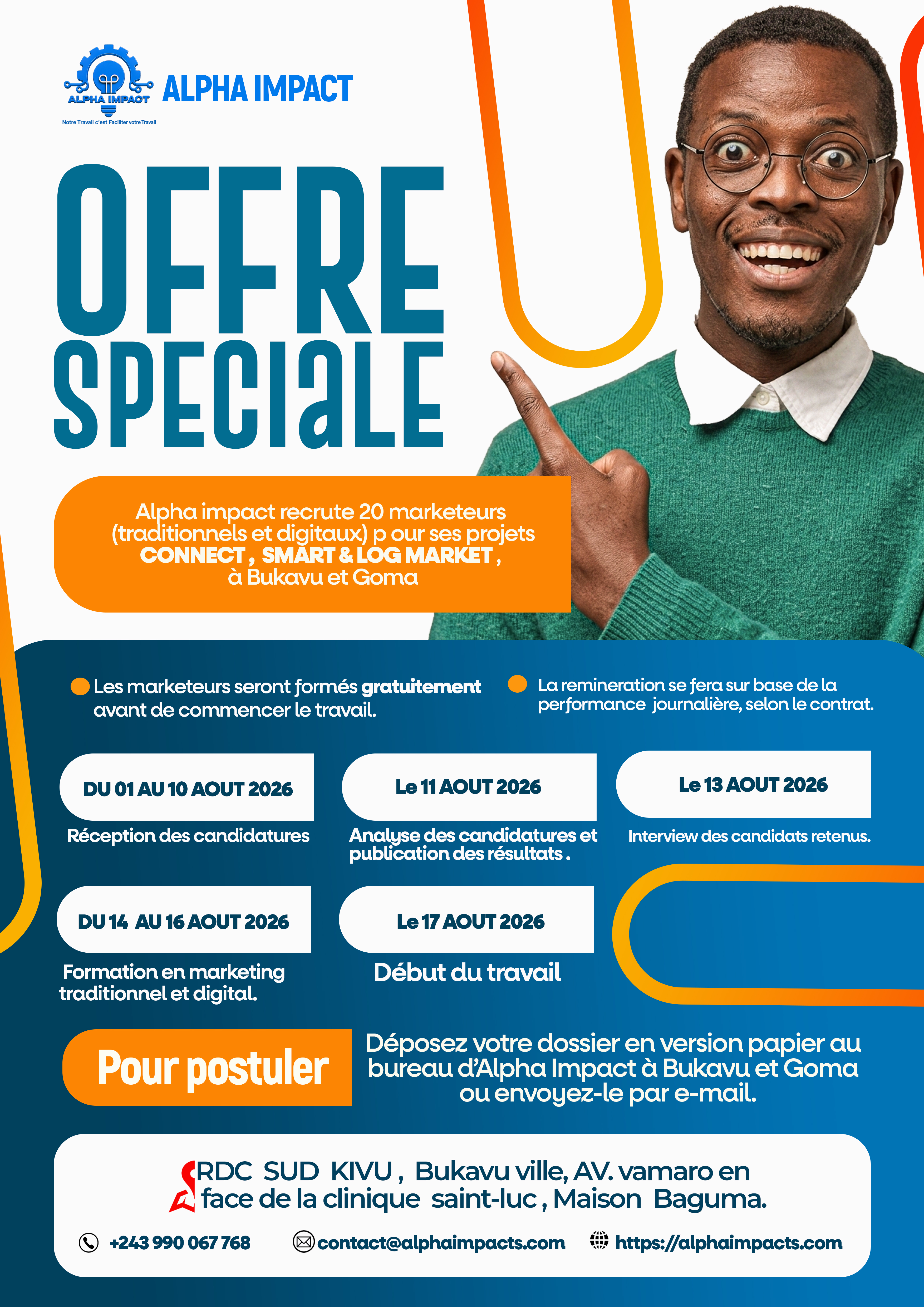 Nous recrutons 20 marketeurs pour la commercialisation de ses produits digitaux !